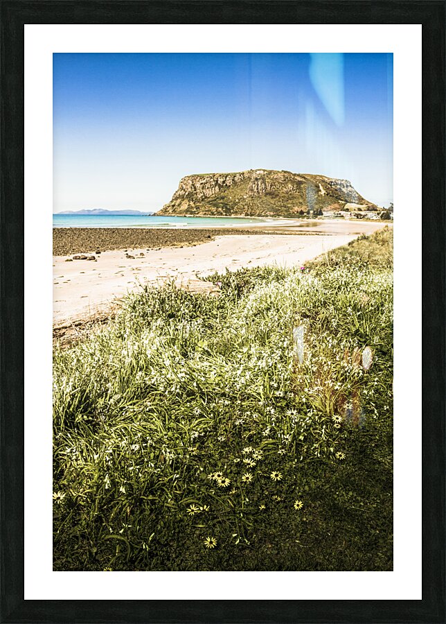 Scenic stony seashore Picture Frame print