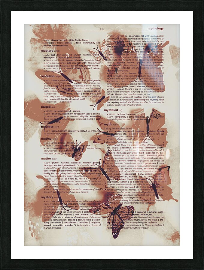 Exotic scripts Picture Frame print