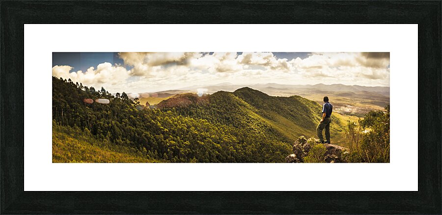 View from halfway up Mount Zeehan Picture Frame print