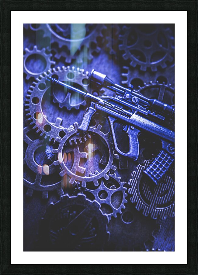Night watch gears Picture Frame print