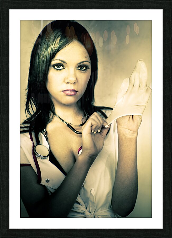 Naughty Nurse Picture Frame print