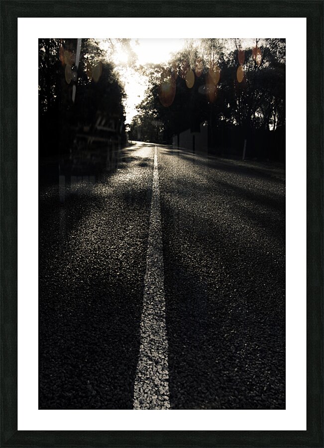 Dark Road Of Shadows Picture Frame print