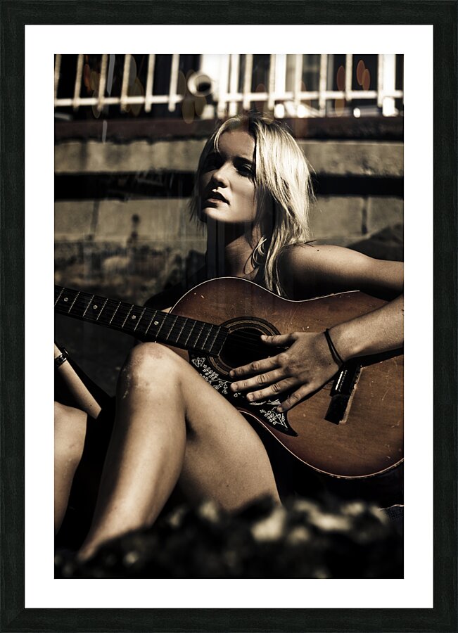 Midnight Musician Picture Frame print