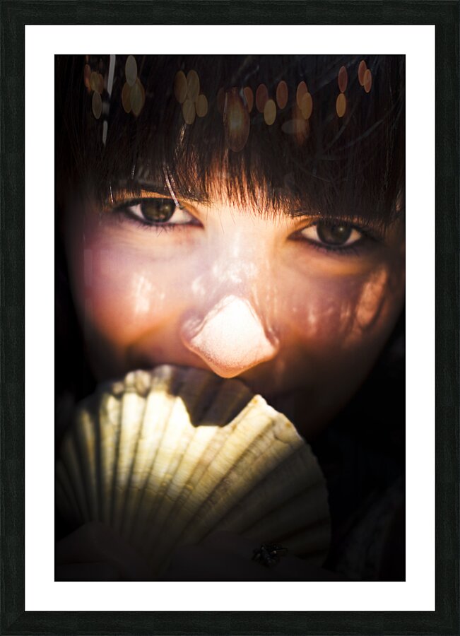 Woman With Seashell Picture Frame print