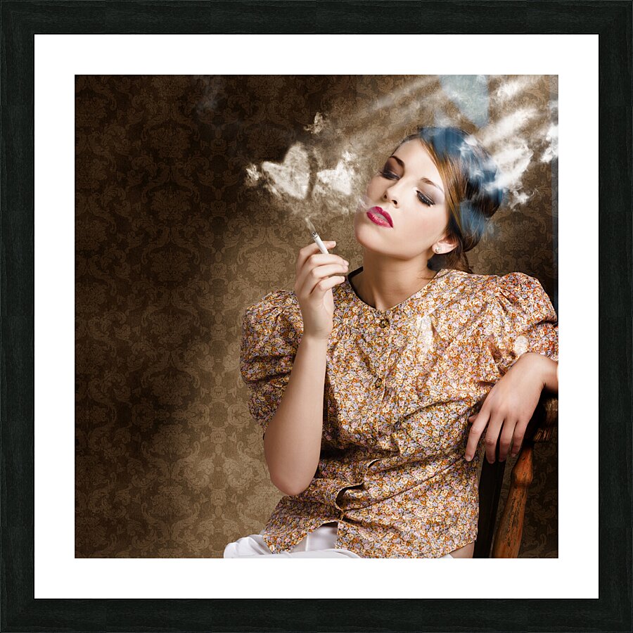 Hearts of smoke Picture Frame print