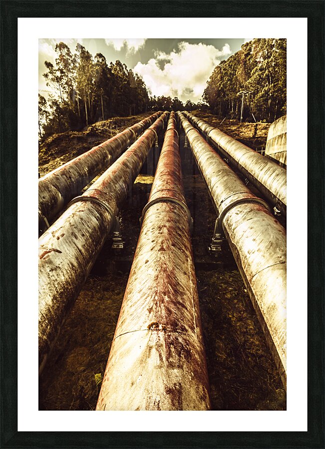 Hydroelectric pipeline Picture Frame print