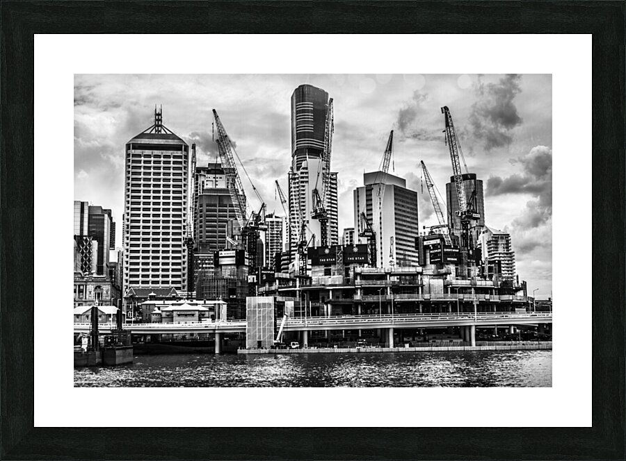 Downtown build-up Picture Frame print