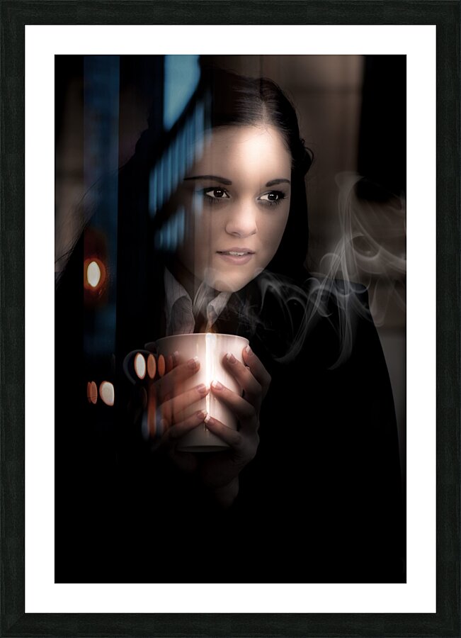 Cold And Dark Winter Night Picture Frame print