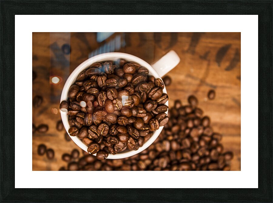 Coffee bean advert Picture Frame print