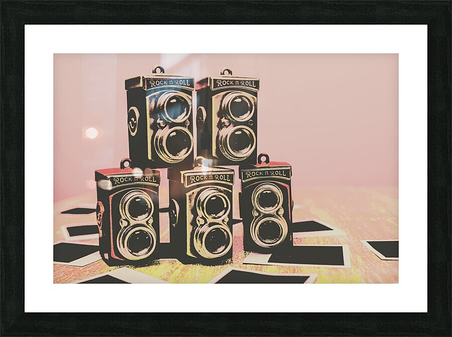 Retro photo camera pop art  Picture Frame print