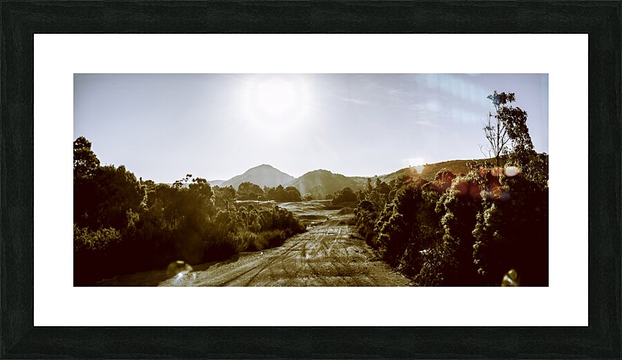 Sunset on rural Zeehan Picture Frame print