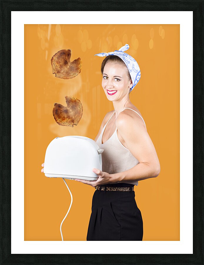 Breakfast at the retro roadhouse Picture Frame print