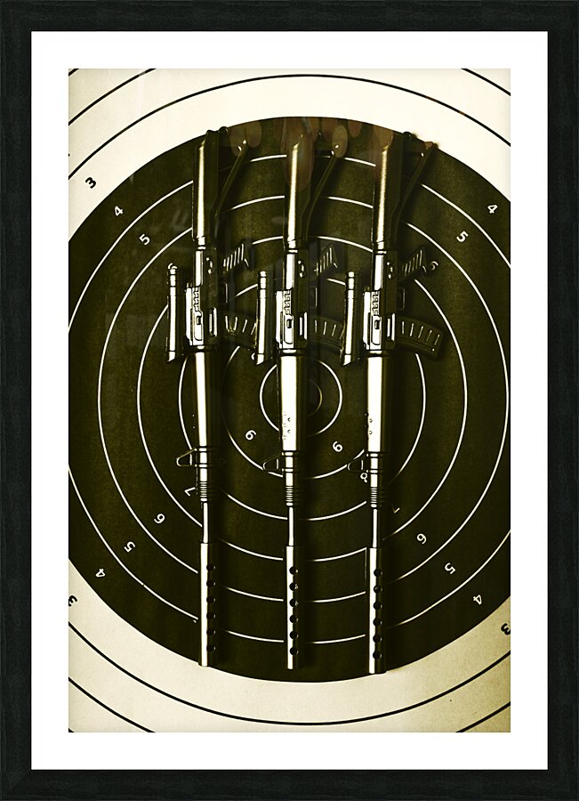 Marines and militia range Picture Frame print