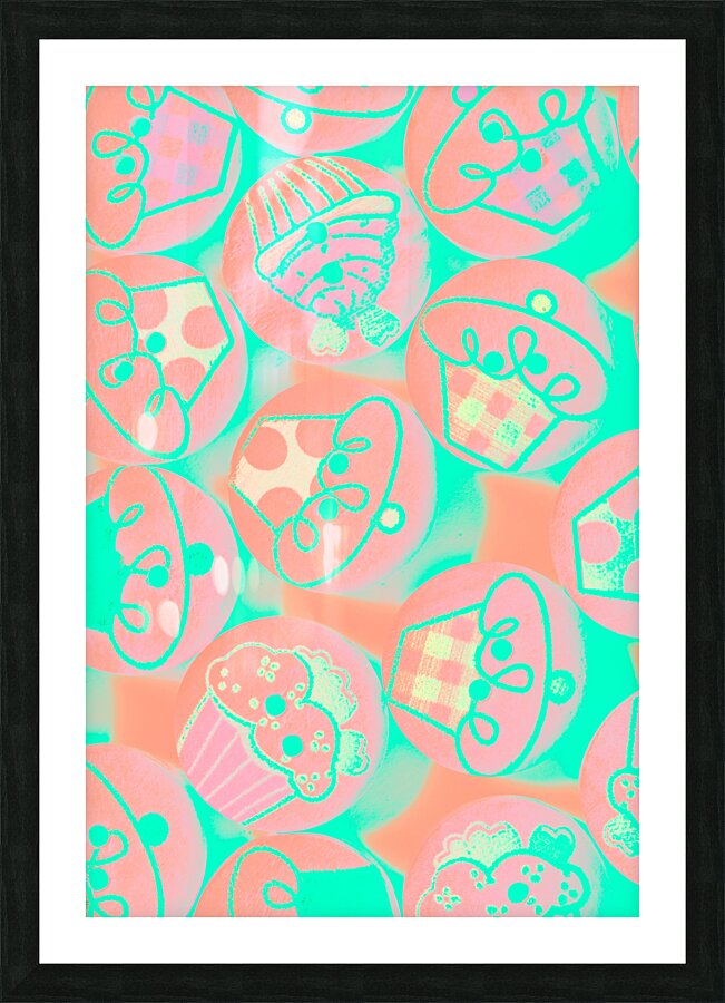 Decoratively baked Picture Frame print