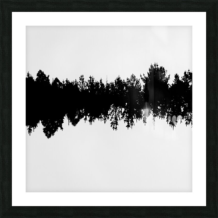 Sound waves made of trees reflected Picture Frame print