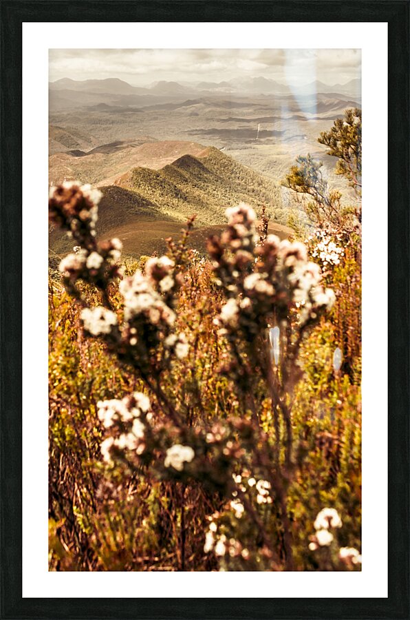 Wild west mountain view Picture Frame print