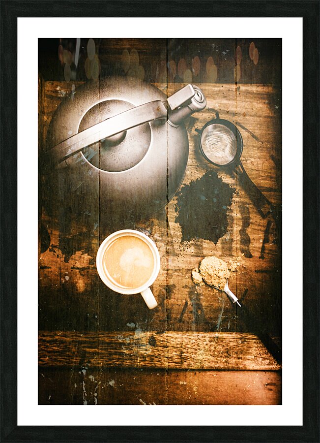 Vintage tea crate cafe art Picture Frame print