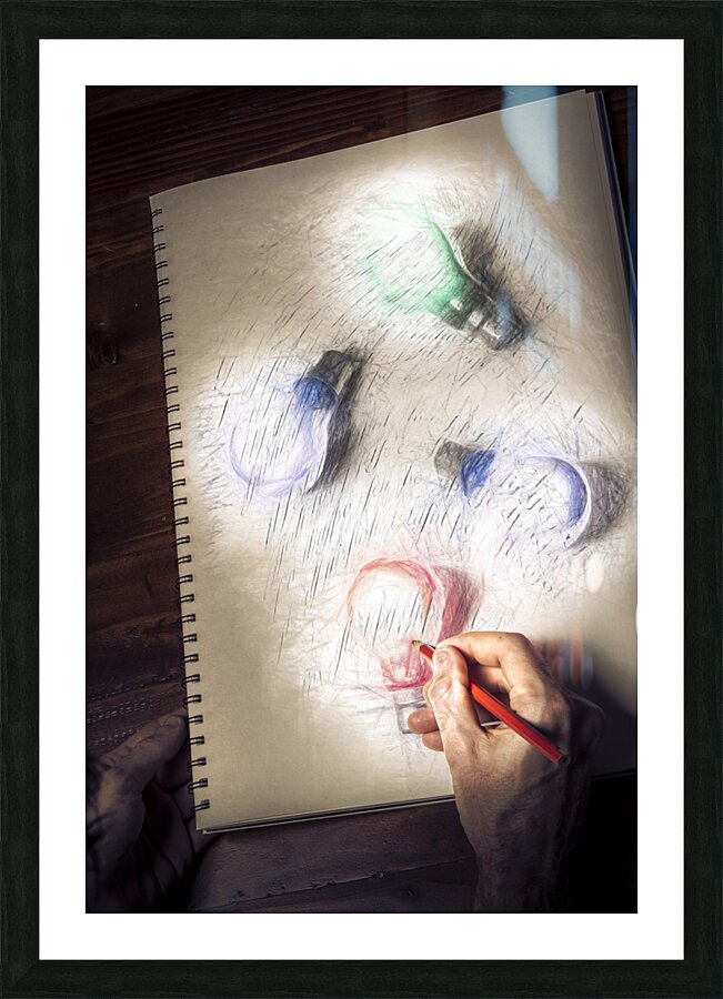 Creativity in the formulation of words and ideas  Picture Frame print