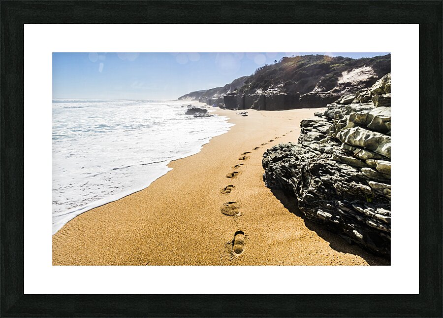 Seaside steps Picture Frame print