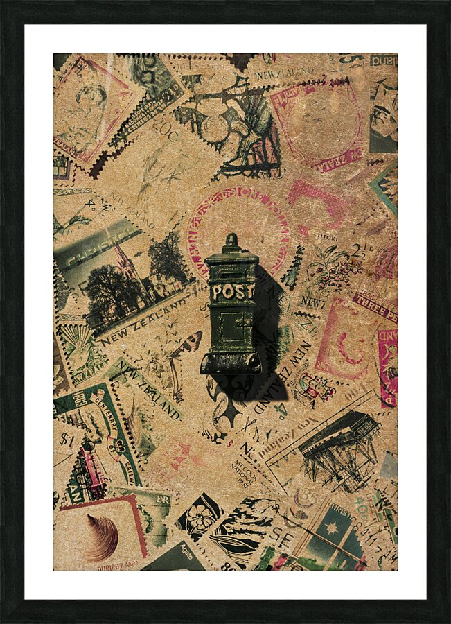 Past letters in post Picture Frame print