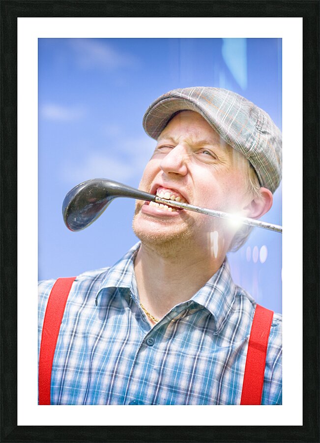 Golfing mad Picture Frame print