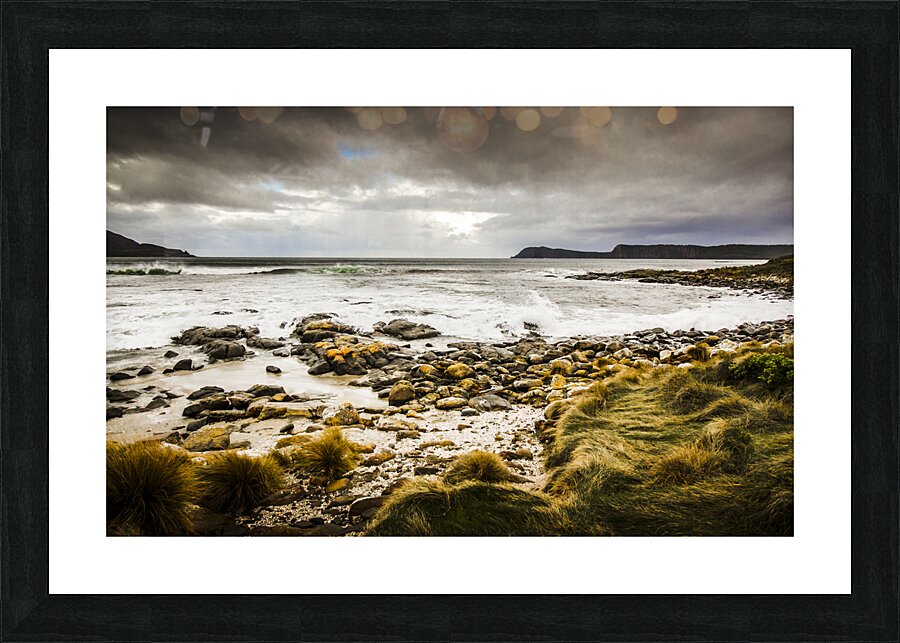 Storm clouds over Cloudy Bay Picture Frame print