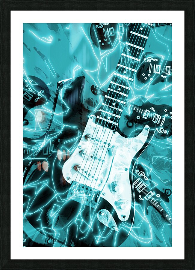 Electric blue Picture Frame print