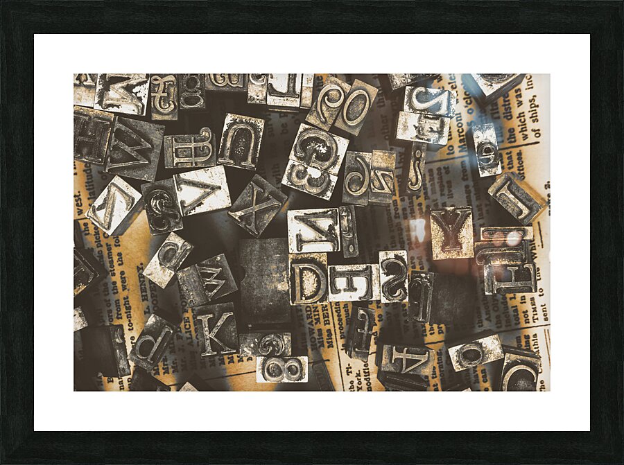 Hand drawn sketch of a busy New York City street Picture Frame print