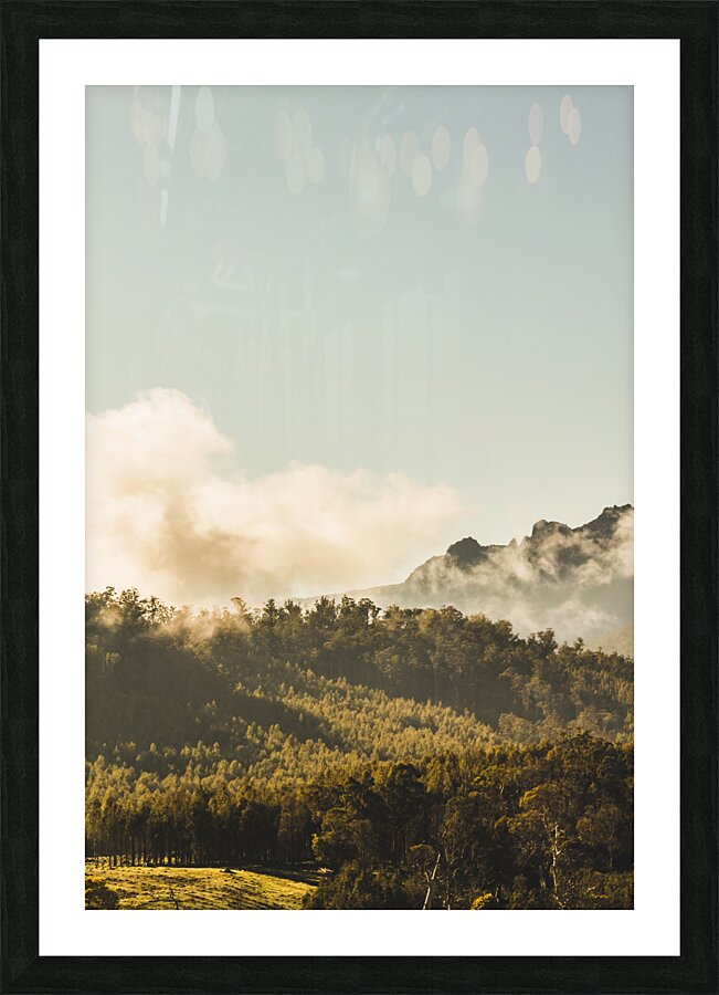 Misty mountain peaks Picture Frame print