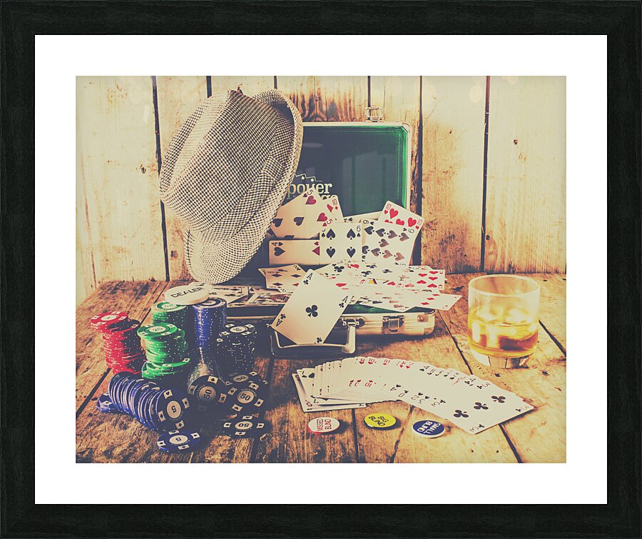 Stacking the deck Picture Frame print