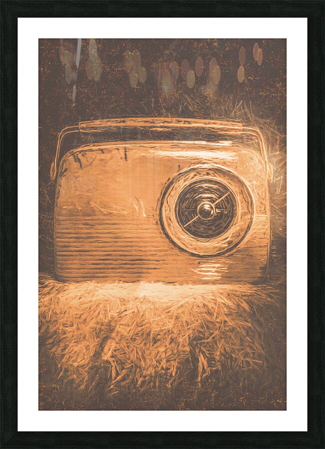 Radio Retro Picture Frame print
