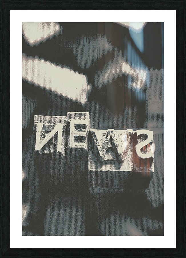 Newspaper printing press art Picture Frame print