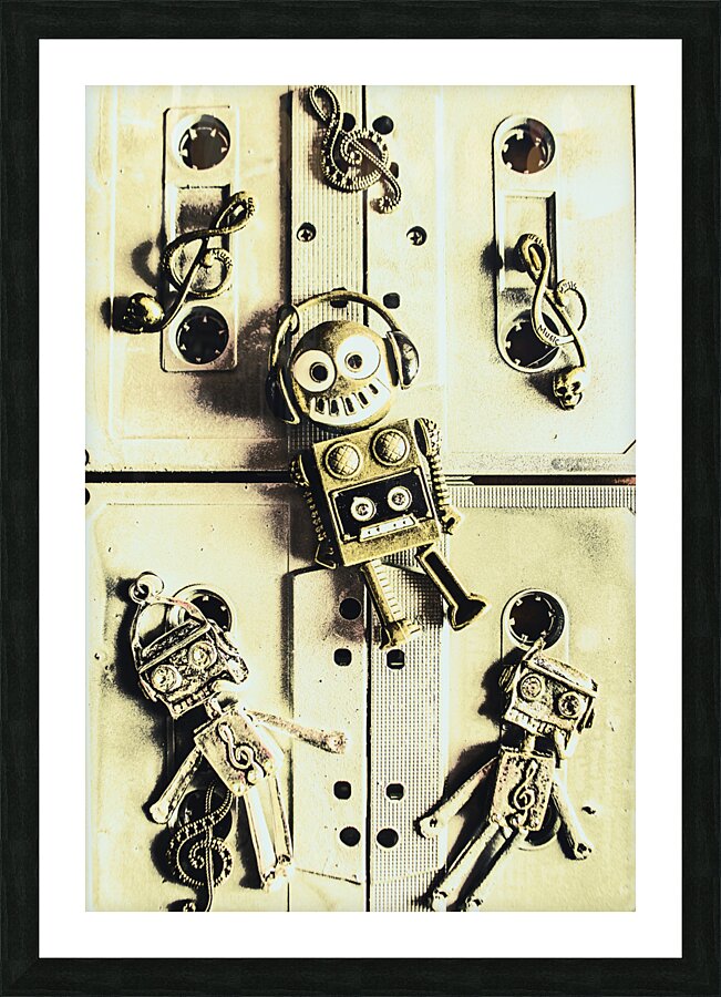 Stereo robotics art Picture Frame print