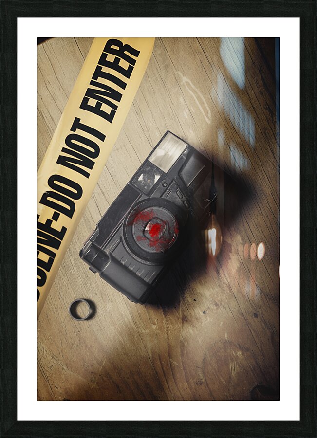 Crime scene evidence of the betrayal Picture Frame print