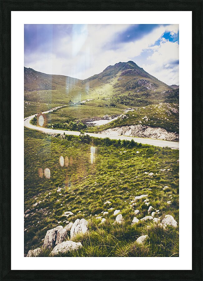 Mountain scene in West Coast of Tasmania Australia Picture Frame print