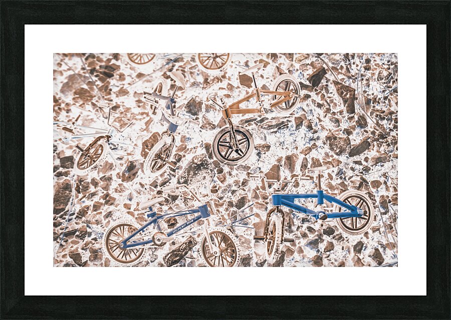 Pop art mountain ride Picture Frame print