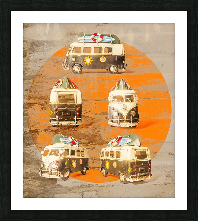 Sun Sand And Surf Vans Picture Frame print