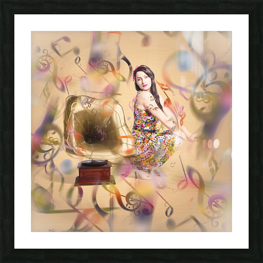 Pin-up the sound of nostalgia Picture Frame print