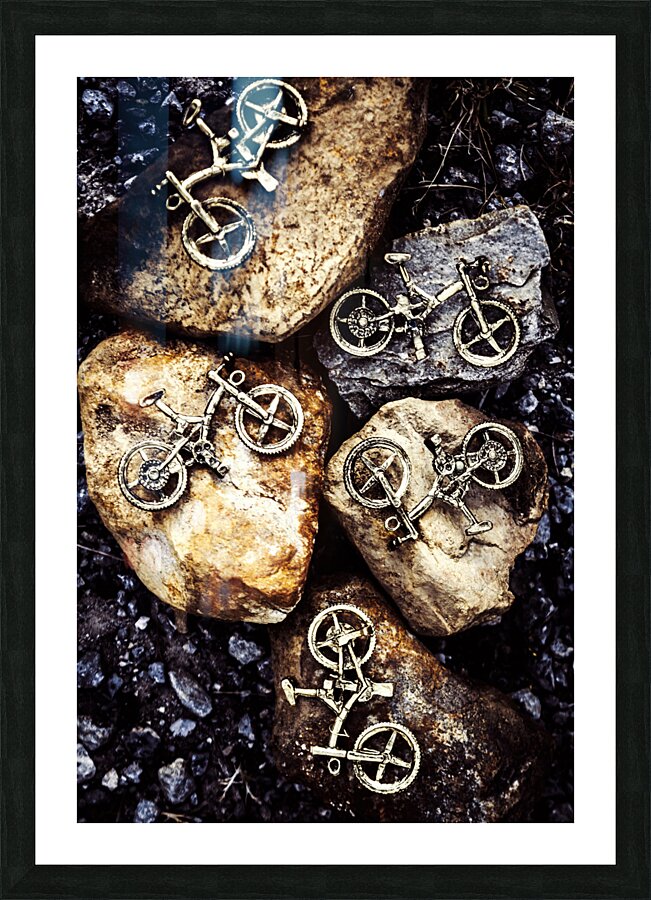 Biking trail scene Picture Frame print