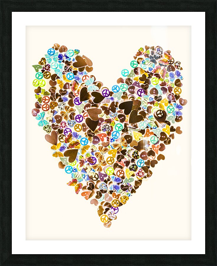 Heart of a hippie Picture Frame print