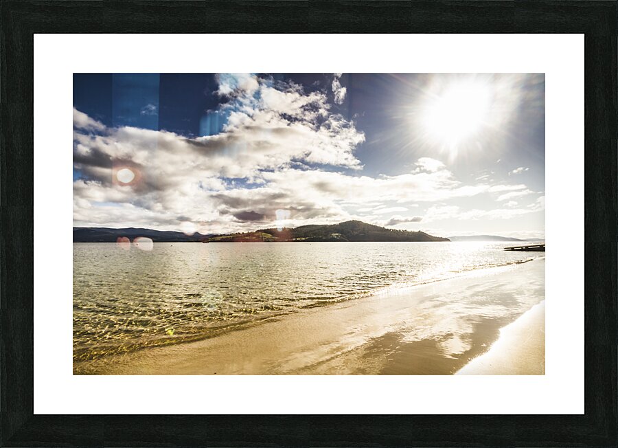 Sun drenched beach Picture Frame print