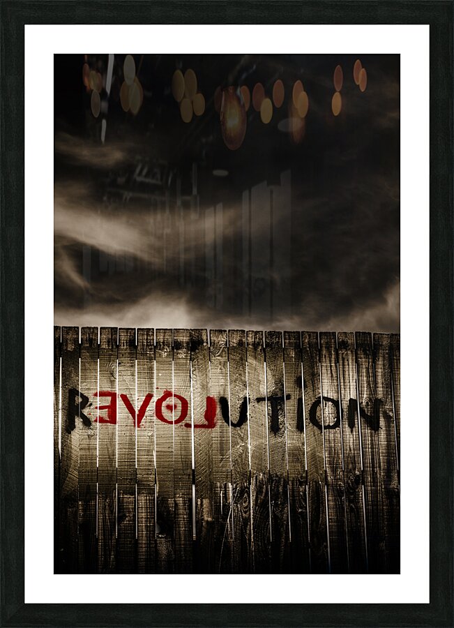 Revolution. The writings is on the wall Picture Frame print