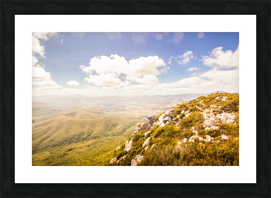 Vibrant hills and valleys Picture Frame print