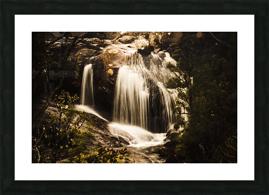 Rocky mountain waterfall Picture Frame print