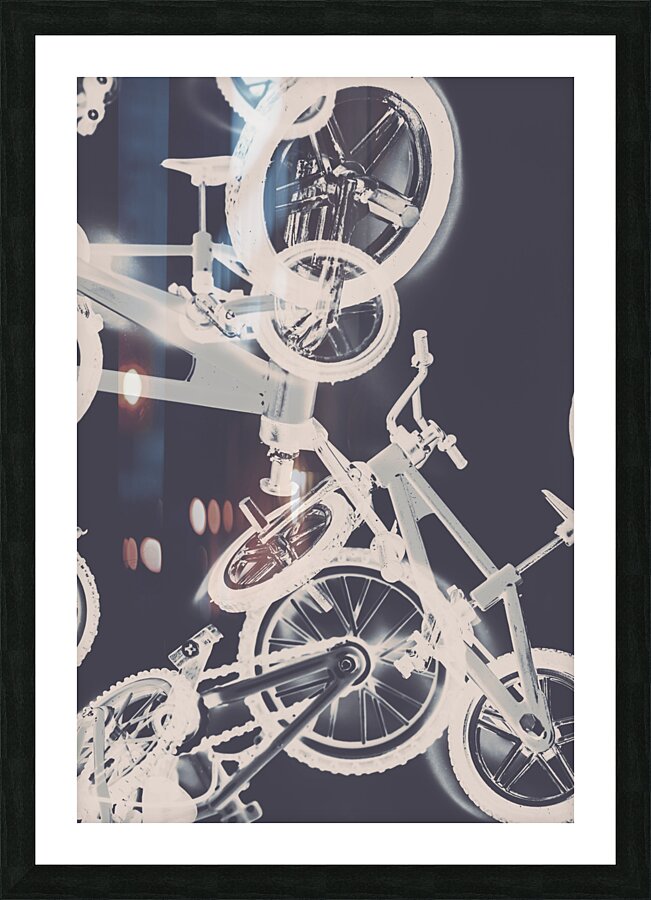 Stunt bike trickery Picture Frame print