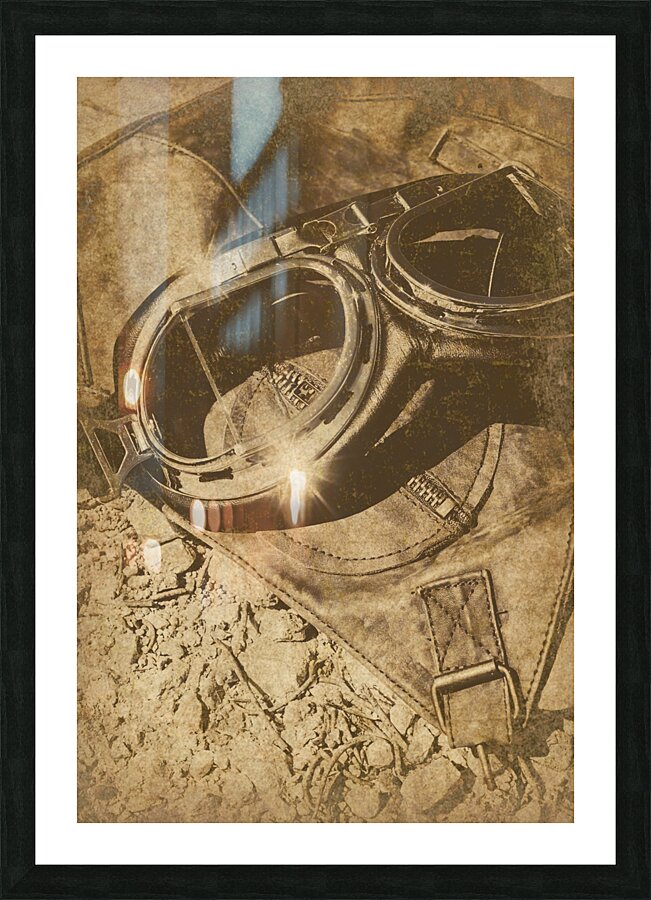 The antique aviator Picture Frame print