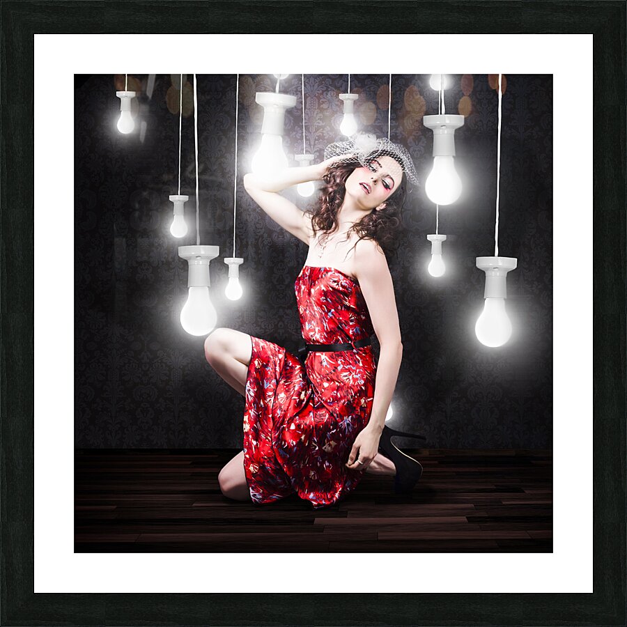 Beautiful Vogue Style Woman. Fashion Art Portrait Picture Frame print