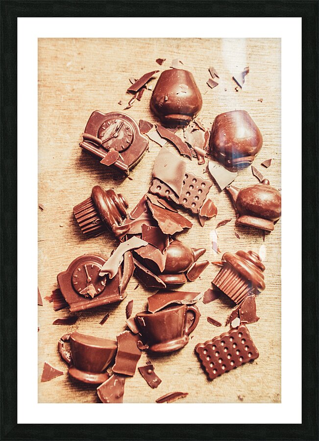 Smashing chocolate fondue party Picture Frame print