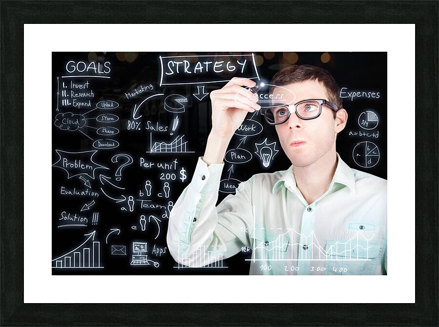 Success in planning a smart business strategy Picture Frame print