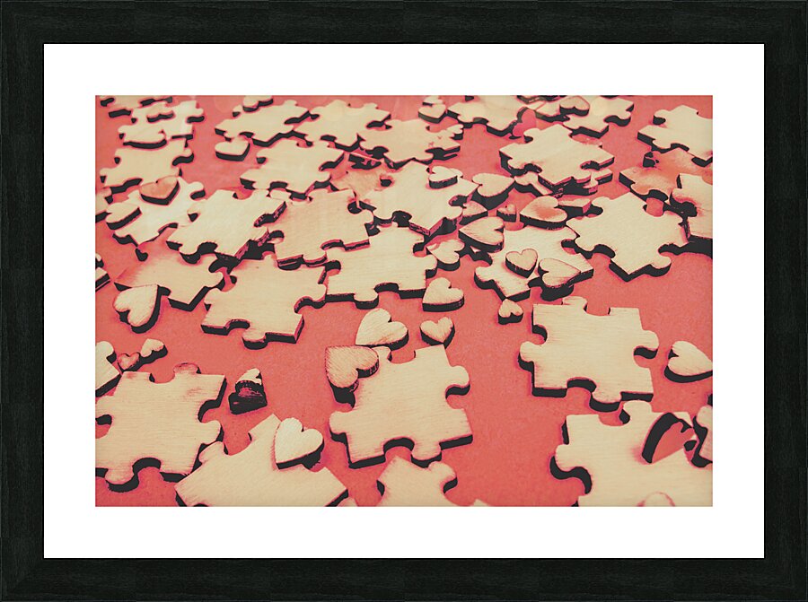 Unfinished hearts Picture Frame print